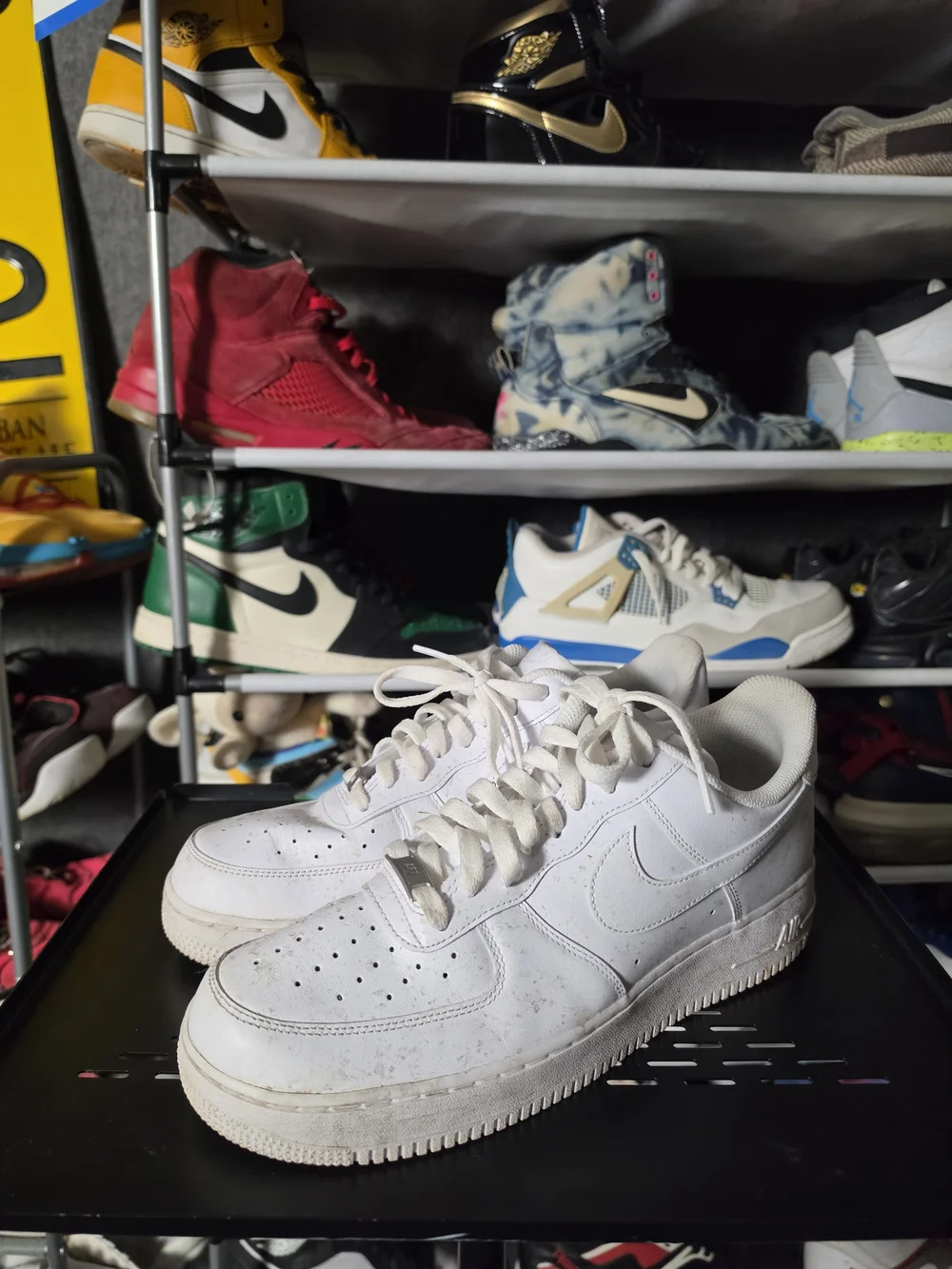 🔥 Nike AF1 Air Force One Men Size 10 White Low-Top Athletic Sneakers